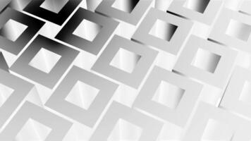 Rotating isometric cube shapes pattern with optical illusion effect. Simple minimalist grayscale animation. Full HD loop. video