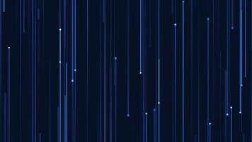 enkel blå abstrakt bakgrund med försiktigt rör på sig lysande vertikal rader och prickar. detta minimalistisk rörelse bakgrund är full hd och en sömlös slinga. video
