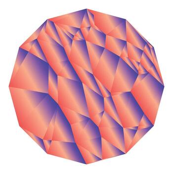 Abstract polygonal gradient geometric triangle flat design vector