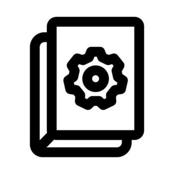 Manual Bold Outline Icon with Creative Design for Free Technology and Instruction vector