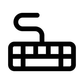 Keyboard Icon, Creative Outline Design for Typing, Computer, and Digital Input vector