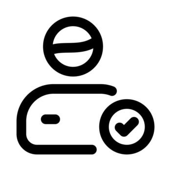 activo usuario vibrante contorno icono con creativo diseño para compromiso y Interacción vector