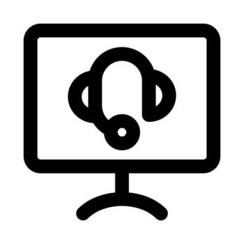 IT Support Icon, Creative Outline Design for Customer Service, Helpdesk, and Technology vector