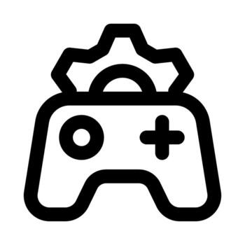 Game Settings Bold Outline Icon with Creative Design for Controls and Preferences vector