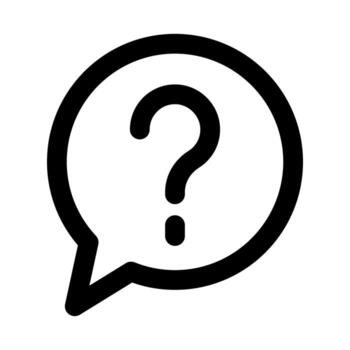 Question Message Bold Outline Icon with Creative Design for Communication and Help vector