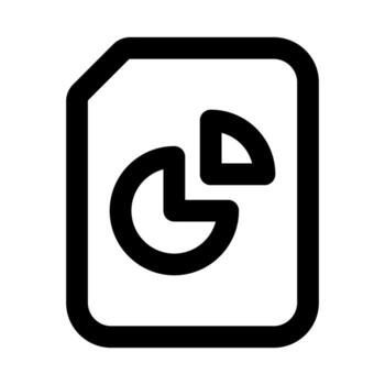 estadística reporte icono, creativo contorno diseño para datos, análisis, y gráficos vector