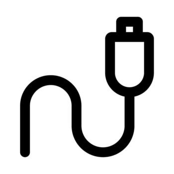 Internet Port Icon, Bold Outline Design for Network, Connection, and Data Transfer vector