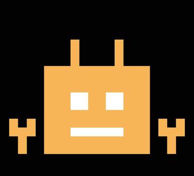 linda dibujos animados charla larva del moscardón ai robots robótico inteligente fábrica automatización mínimo antecedentes. vector