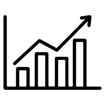 Ascending Chart Upward Progress and Growth Visualized in Data Illustration vector
