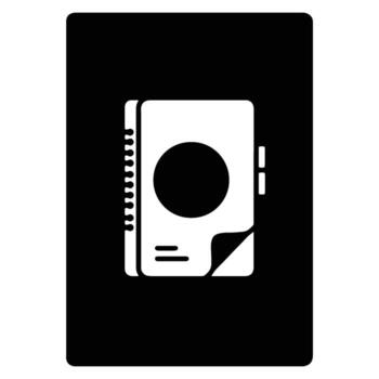 Notebook Icon Graphic Design Spiral Bound Diary with Folded Page vector