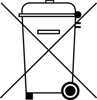 Do not throw in the trash. Do not throw in the regular household waste. Requires special disposal. Separate waste collection. Warning symbol. Marking on the packaging. Signs on the packaging. vector