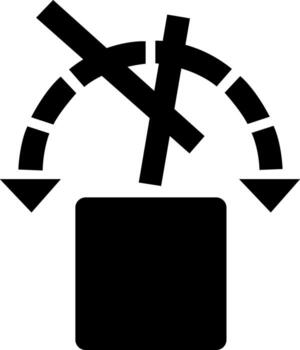 Do not roll. Prohibition of cargo movement by rolling. Protection of contents from damage that may occur when rolling. Warning symbol. Marking on packaging. Transport sticker. Don't roll. vector