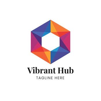 Hexagon Cube Abstract Modern Tech Data Startup Logo Template vector