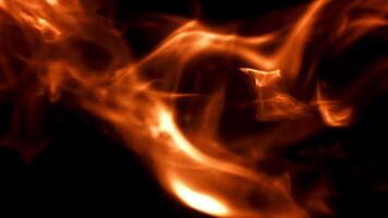 Swirling flames on a dark background video