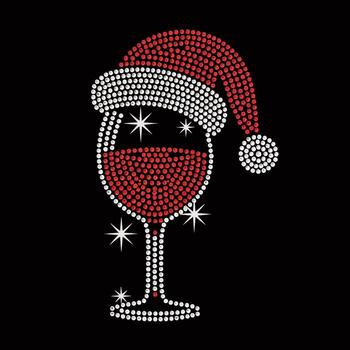 un vino vaso decorado con pequeño redondo puntos formas un festivo modelo vector