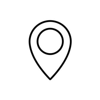 Location Map Pointer Navigation Destination Icon Outline Style for Route Finder Application vector