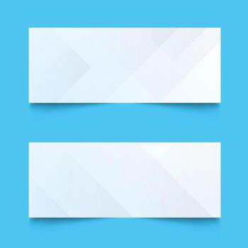 White background with abstract wave line set. White modern abstract wide banner with creative geometric triangle vector