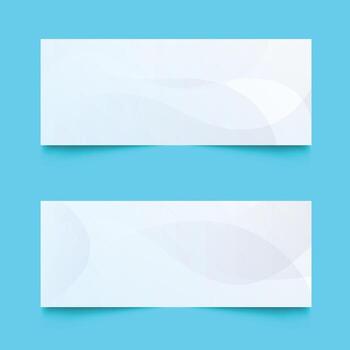 White background with abstract wave line set. White modern abstract wide banner with geometric wave. vector