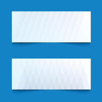 White background with abstract wave line set. White modern abstract wide banner with geometric triangle. illustration vector