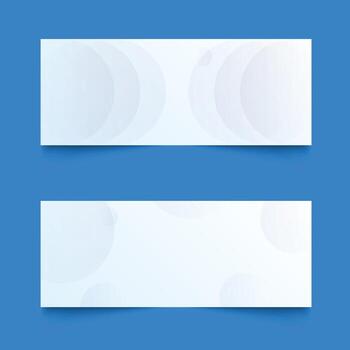 White background with abstract wave line set. White modern abstract wide banner with geometric circle illustration vector