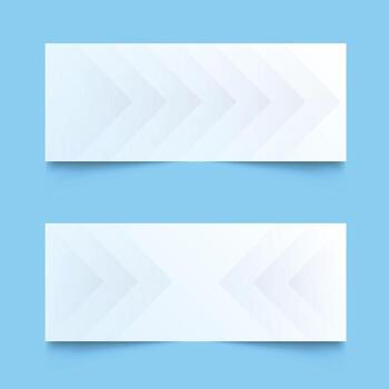 blanco antecedentes con resumen ola línea colocar. blanco moderno resumen amplio bandera con geométrico flecha. vector