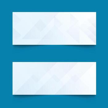 White background with abstract wave line set. White modern abstract wide banner with geometric triangle. vector