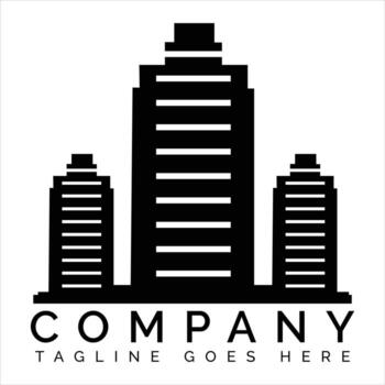 Tall buildings with horizontal lines architecture city vector