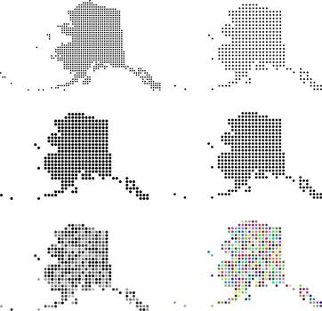 Alaska infografía punteado forma mapa. Alaska punto modelo mapa silueta Arte diseño. vector