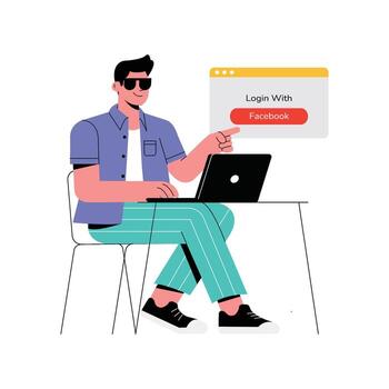 cliente revisando compras orden detalles en línea ilustración vector