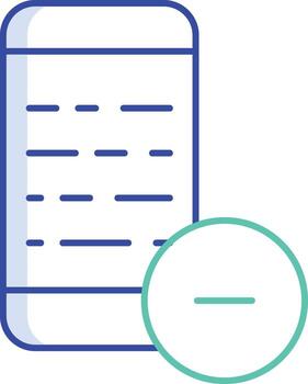 mobile remove outline color icon design vector