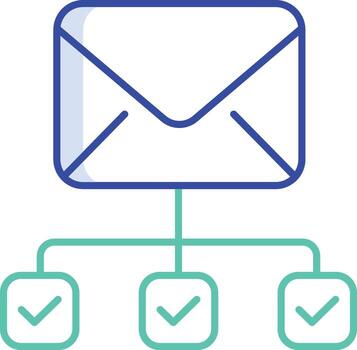 email management outline color icon design vector