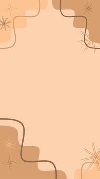 Minimalist Abstract Background with Earthy Tones, Organic Waves and Starburst Pattern vector