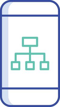 mobile structure outline color icon design vector