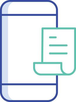 móvil archivo contorno color icono diseño vector