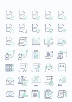 Vector icons for document management