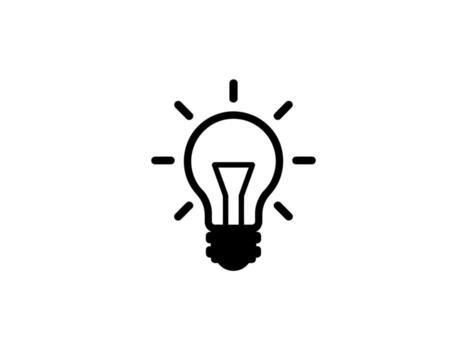Modern idea bulb icon symbol representing innovation and bright concepts for projects vector