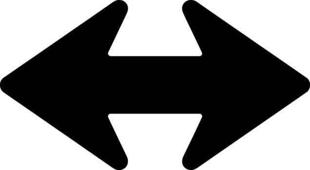 Symmetrical black arrows pointing towards center abstract geometric shape motion direction symbol vector