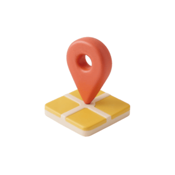 tridimensional localização ponteiro pairando acima uma estilizado navegação mapa indicador png