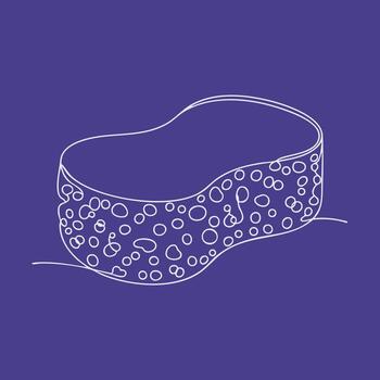 de cerca de un texturizado esponja con numeroso poros y irregular en un sólido vector