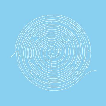 Close-up of a detailed fingerprint pattern with a light blue emphasizing uniqueness and identity vector