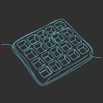 un detallado digital línea dibujo de un clásico 20 botones numérico teclado con un pulcro diseño en un oscuro vector