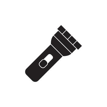 Simple illustration of a modern flashlight with a power switch, perfect for design projects and technical documentation vector