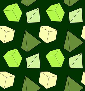 sin costura modelo con cubitos y pirámides para tu creatividad vector