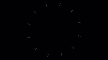animerad radiell rader alfa kanal animering i röd, blå, och vit formning dynamisk cirkulär mönster. roterande färgrik rader skapande pulserande geometrisk effekter linje explosion täcka över video
