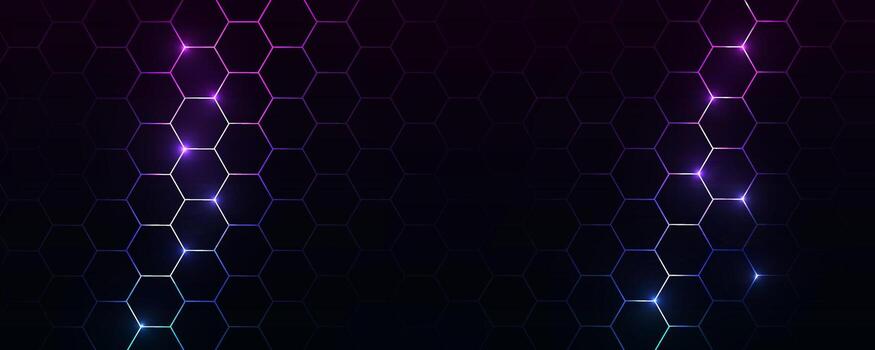 moderno hexágono panal antecedentes con resumen patrón, realista púrpura bg para tecnología, juego diseño, futurista digital proyectos, medicamento, ciencia, tecnología, biografía vector