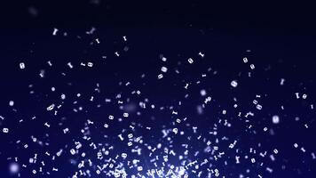 Flying Binary Numbers Animation, Zero and One, Computer Concept, Background, Loop, 4k video