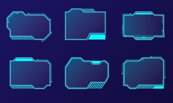 ui elementos transformado en un vibrante azul interfaz para moderno aplicaciones y diseño proyectos vector