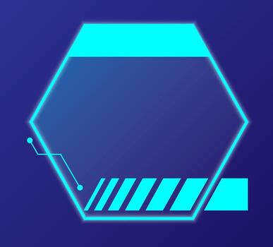 Blue Futuristic Interface with Abstract Shapes vector