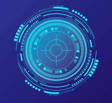 alta tecnología ui diseño presentando punto de mira y hud elementos vector