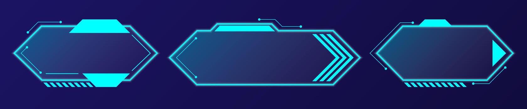 Tech-Inspired Interface Components vector